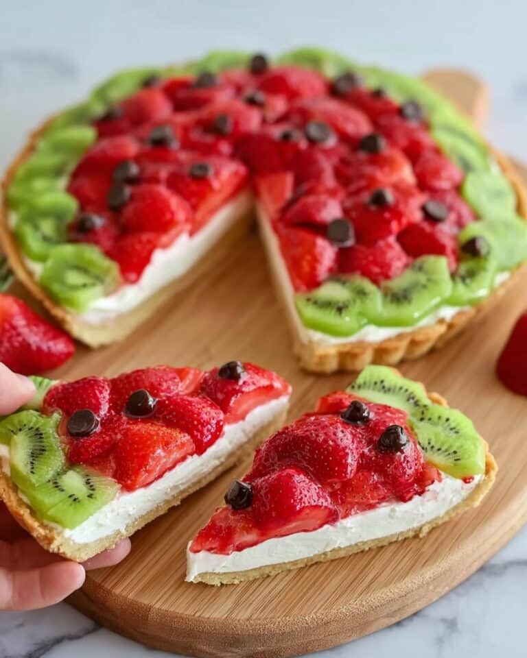 Strawberry Kiwi Watermelon Fruit Pizza Recipe