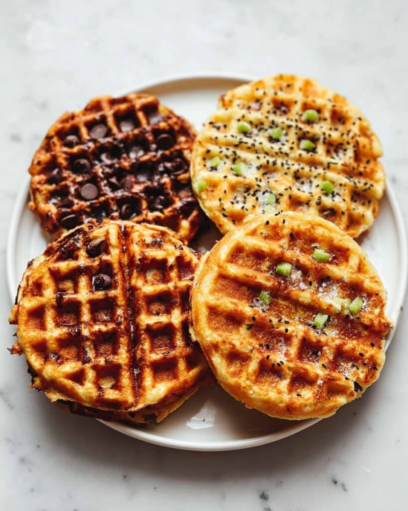 Keto Chaffles – 4 Flavor Variations Recipe