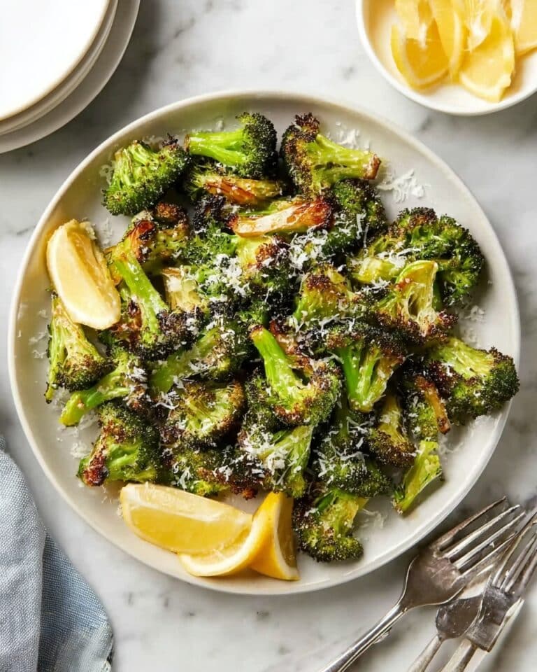 Garlic Parmesan Roasted Broccoli Recipe