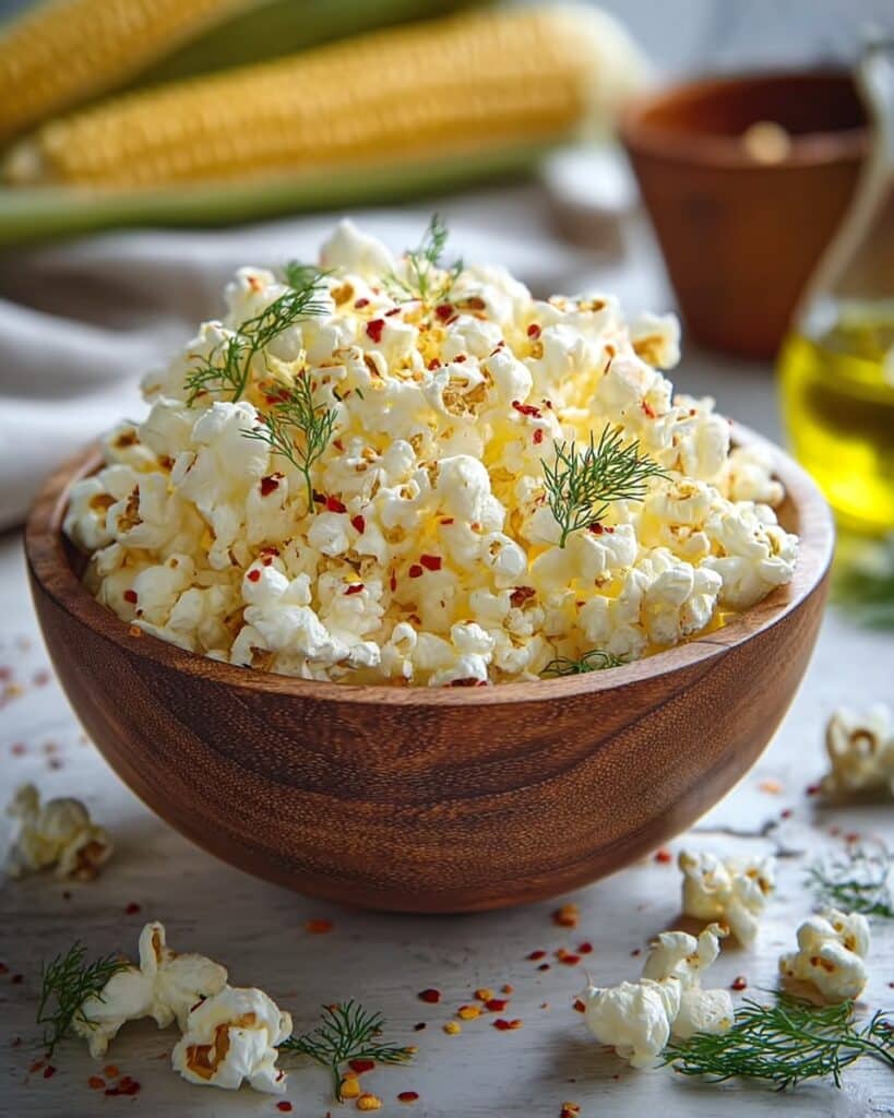 Spicy Dill Pickle Popcorn Recipe