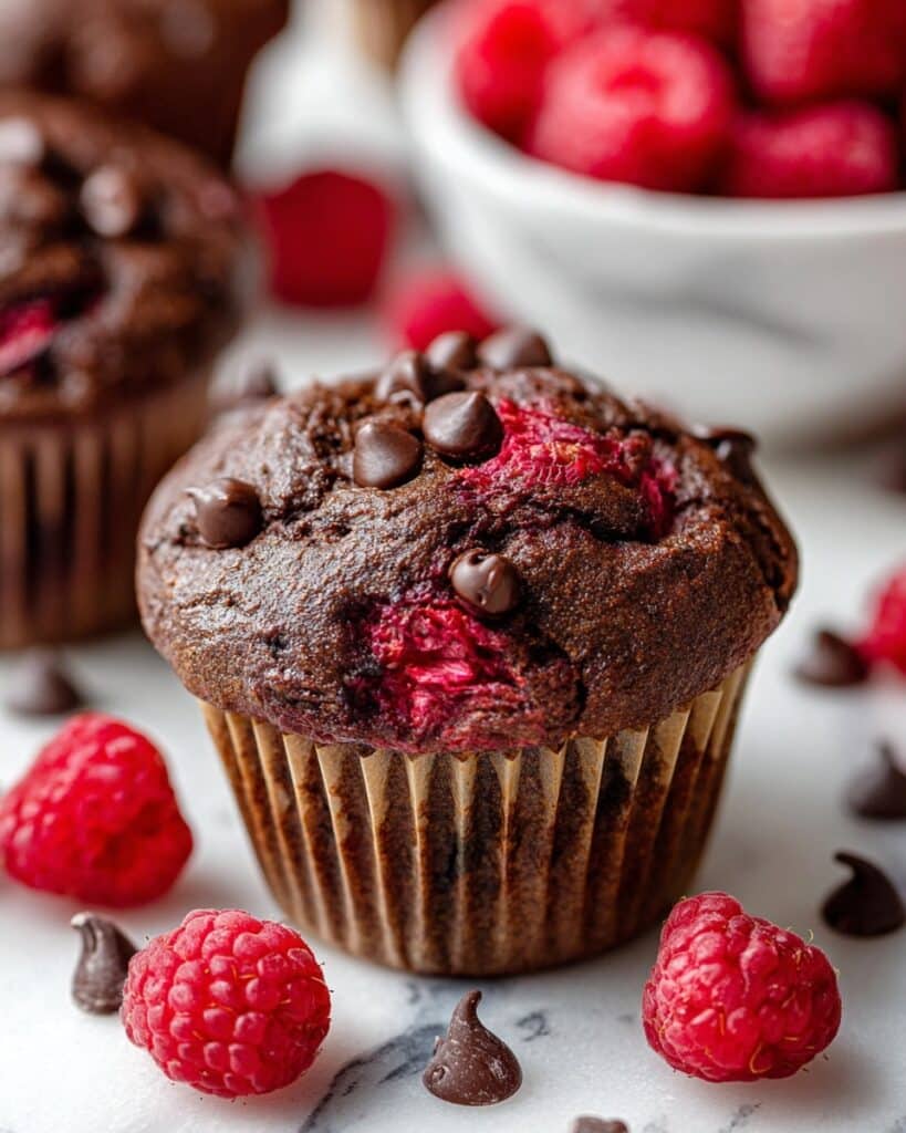 Feel-Good Chocolate Raspberry Muffins Recipe