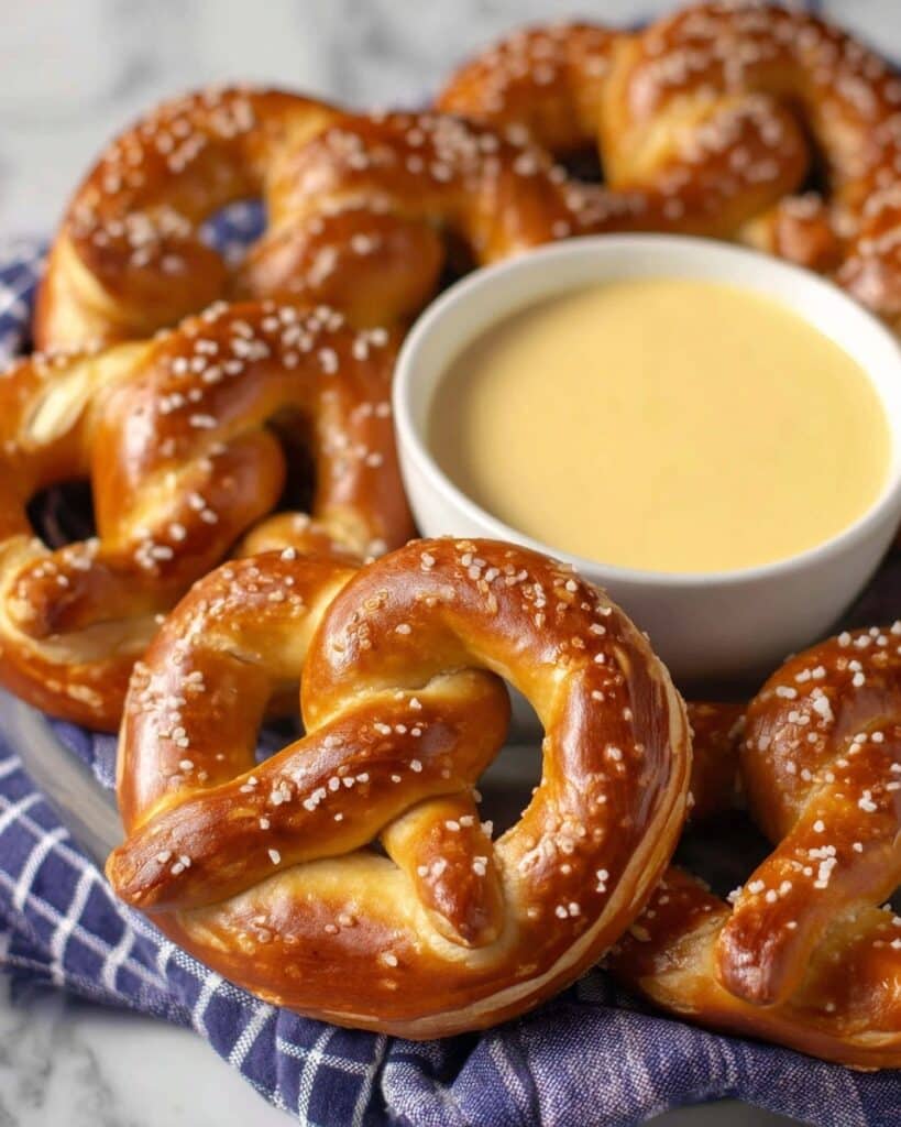 Creamy Cheddar Cheese Sauce for Pretzels Recipe