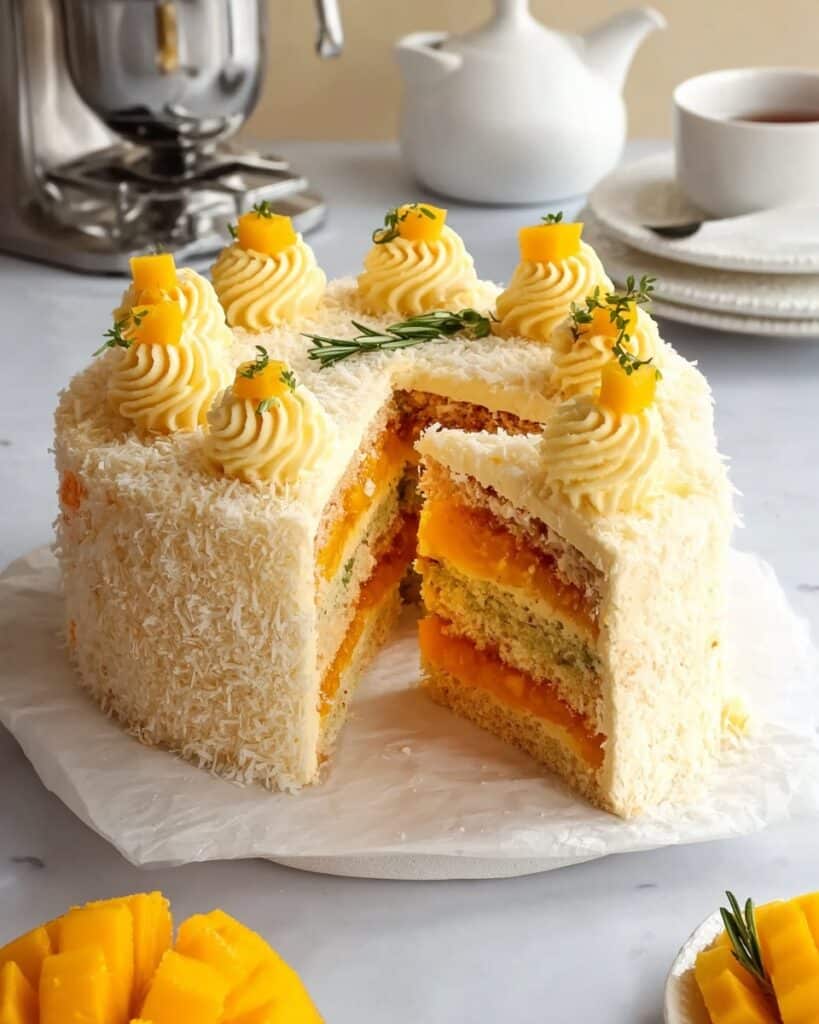 Vegan Mango Coconut Cake Recipe