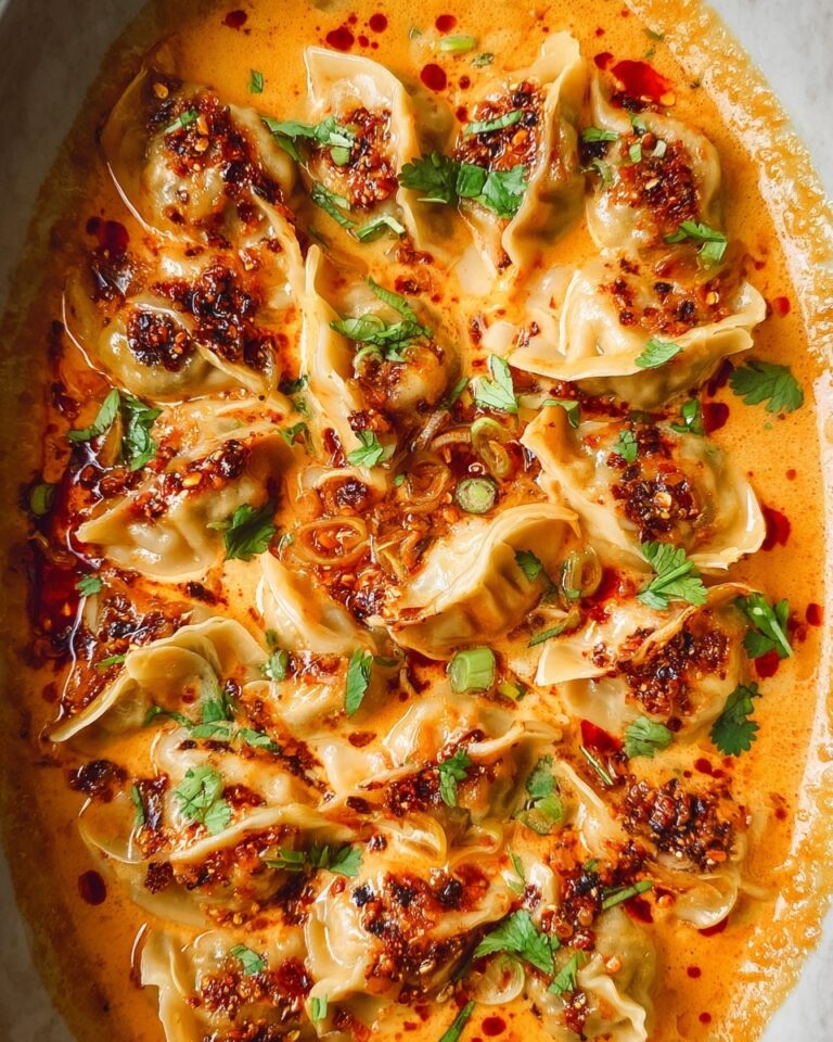 Baked Coconut Curry Dumplings with Fresh Garnishes Recipe
