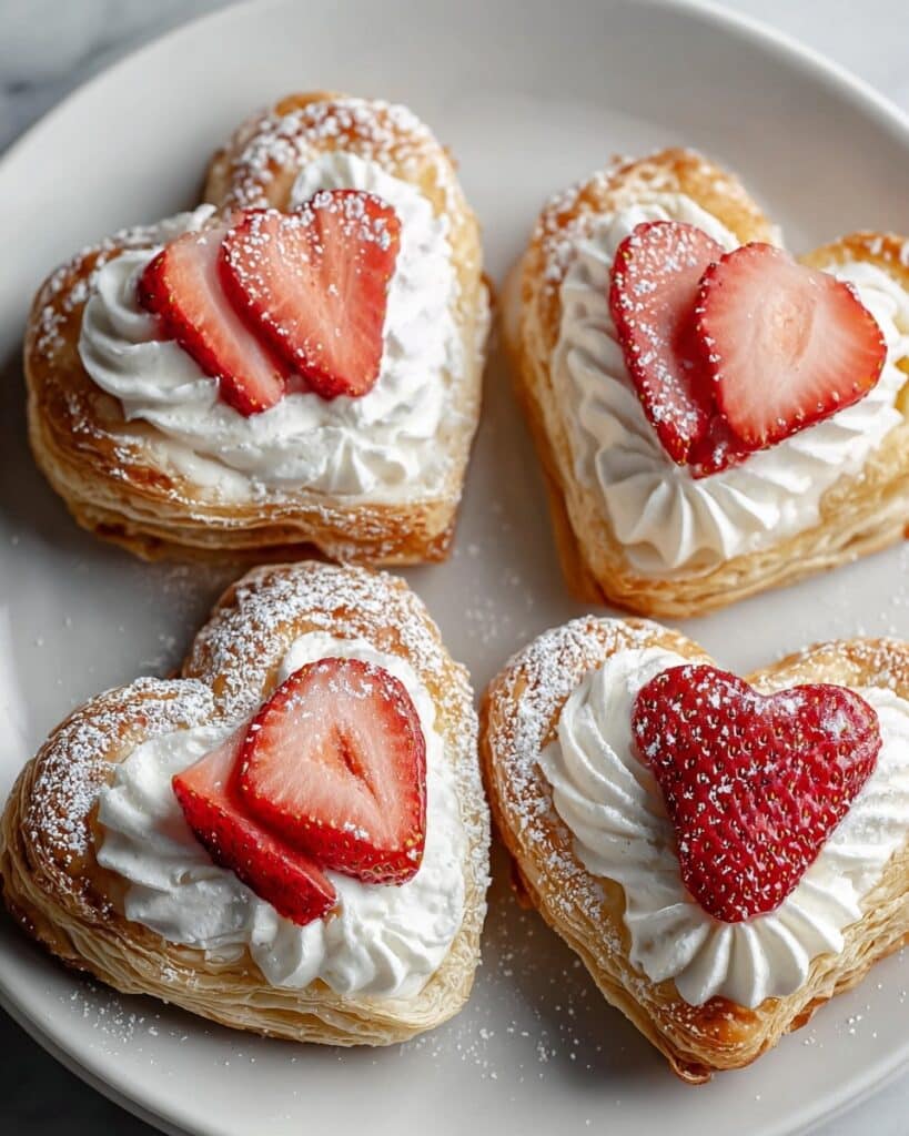 Strawberry Cream Cheese Heart Danishes Recipe