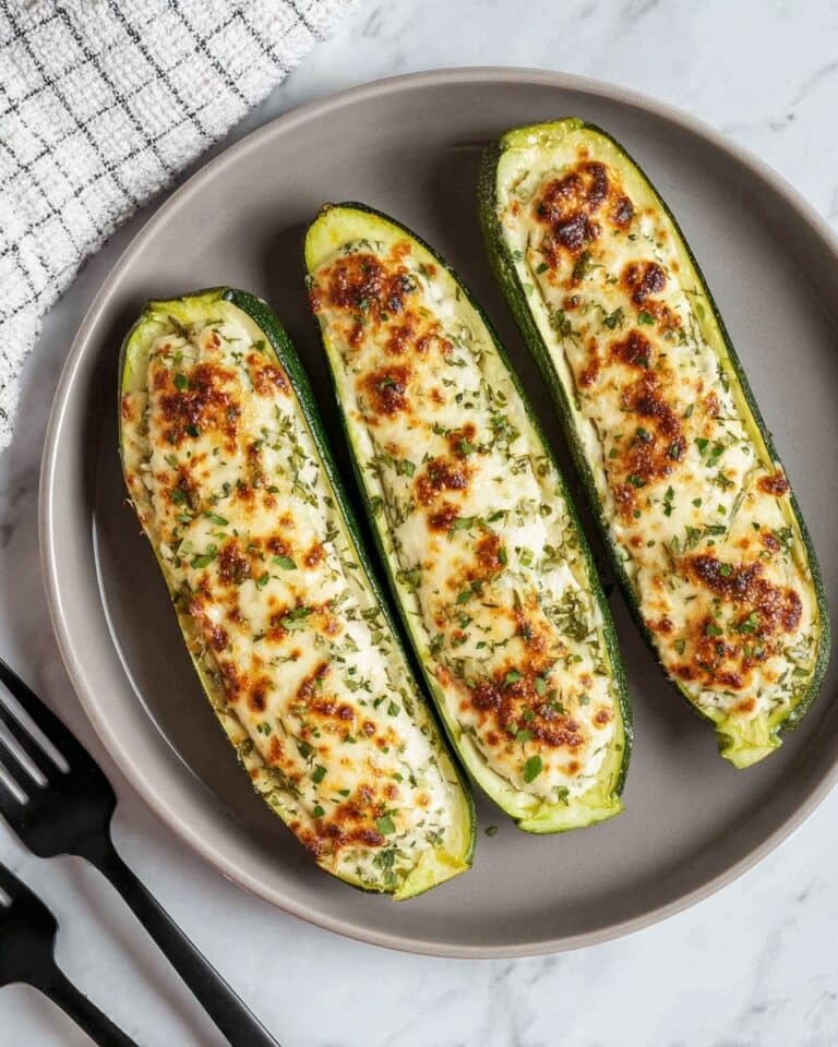 Feta Cheese Stuffed Zucchini Recipe