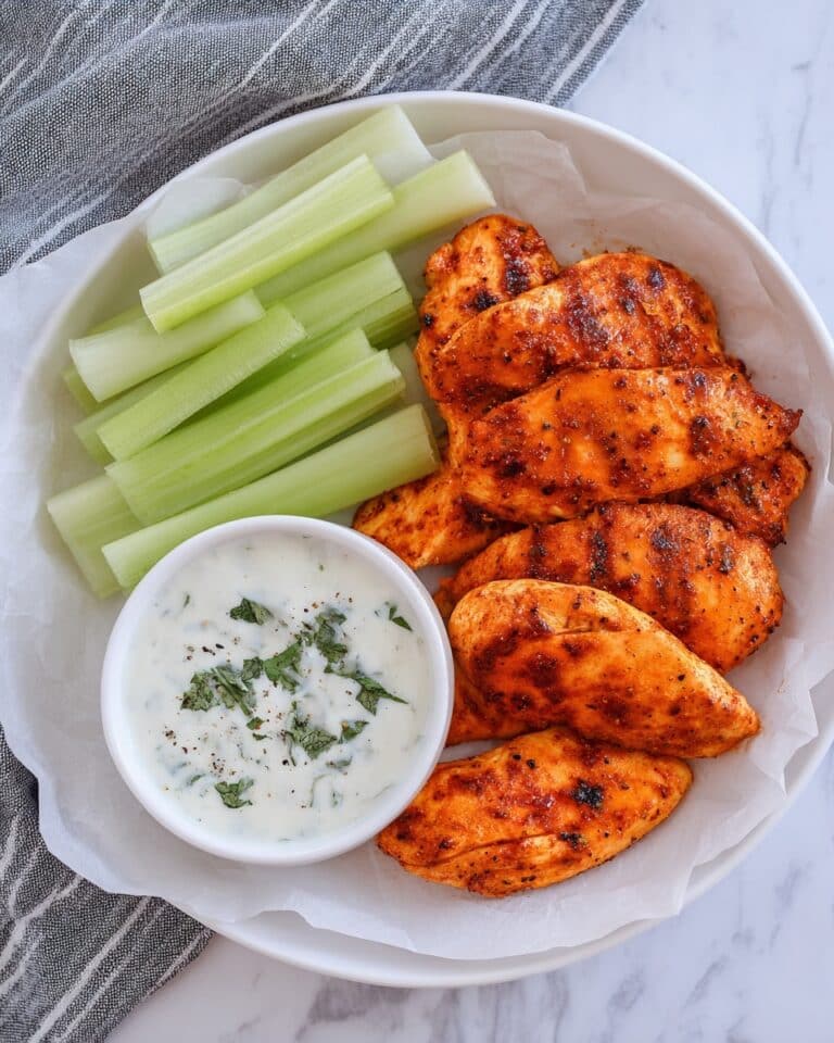 Air Fryer Buffalo Chicken Tenders (No Breading) Recipe