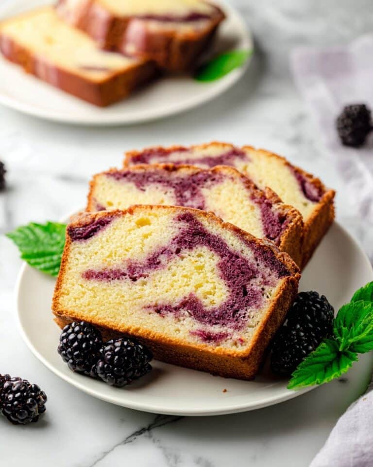 Blackberry Pound Cake with Blackberry Swirl and Icing Recipe