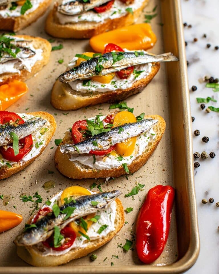 Sardine Toasts with Goat Cheese Recipe