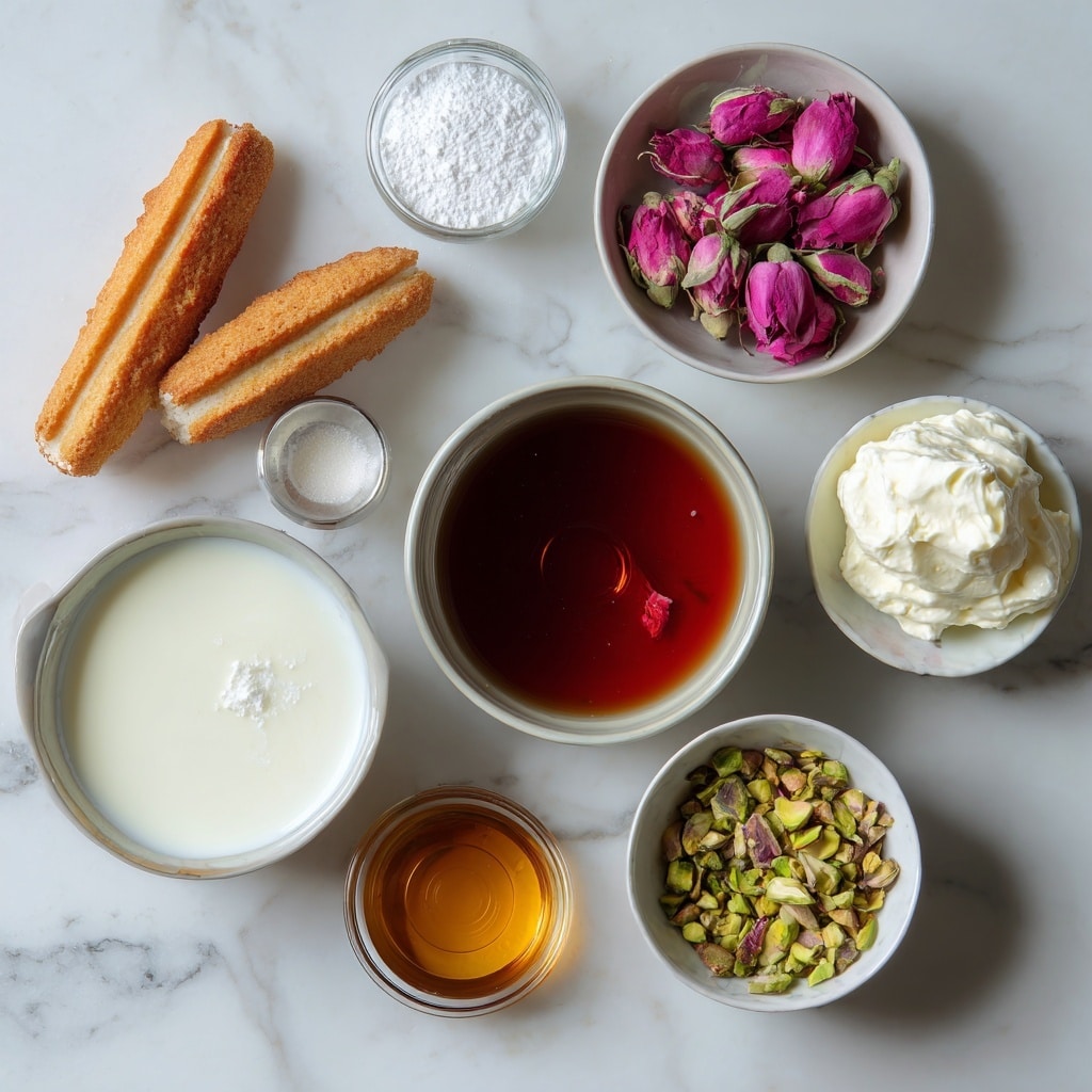 Rose Tiramisu: Indulgent Eggless Rose Milk and Mascarpone Dessert Recipe - Recipe Image