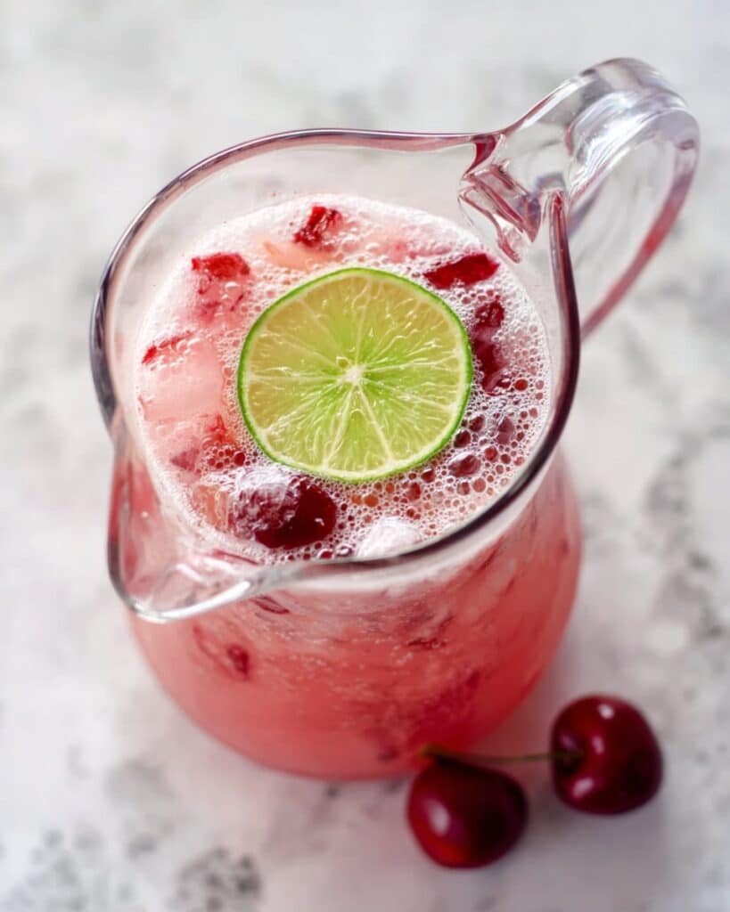 Refreshing Cherry Limeade with Real Cherries Recipe