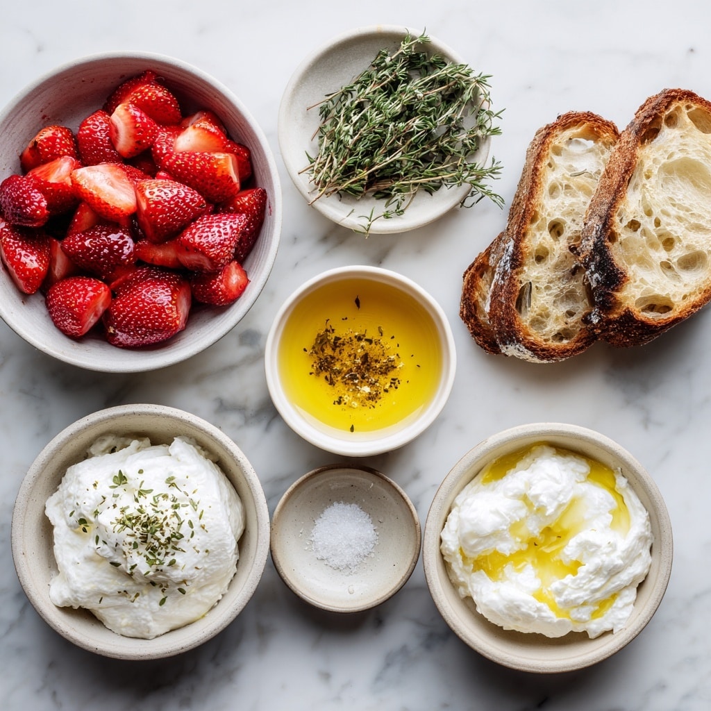 Roasted Strawberry Whipped Ricotta Toast Recipe - Recipe Image