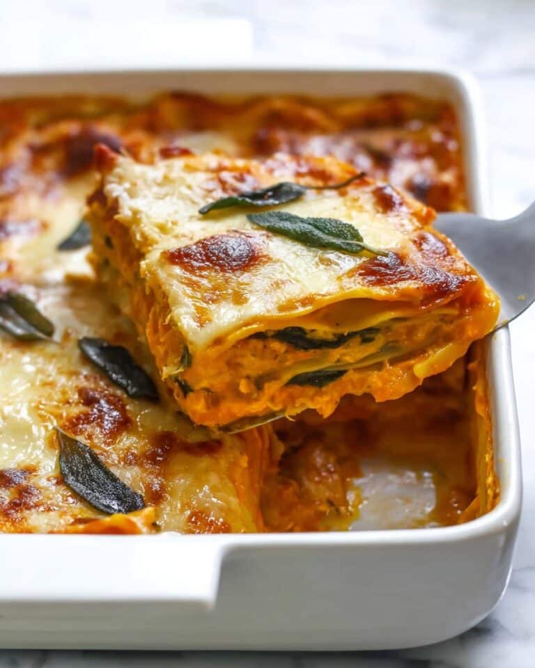 Vegetarian Pumpkin Spinach Lasagna Recipe