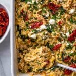 Greek Chicken Casserole with Orzo, Sun-Dried Tomatoes, and Feta Recipe