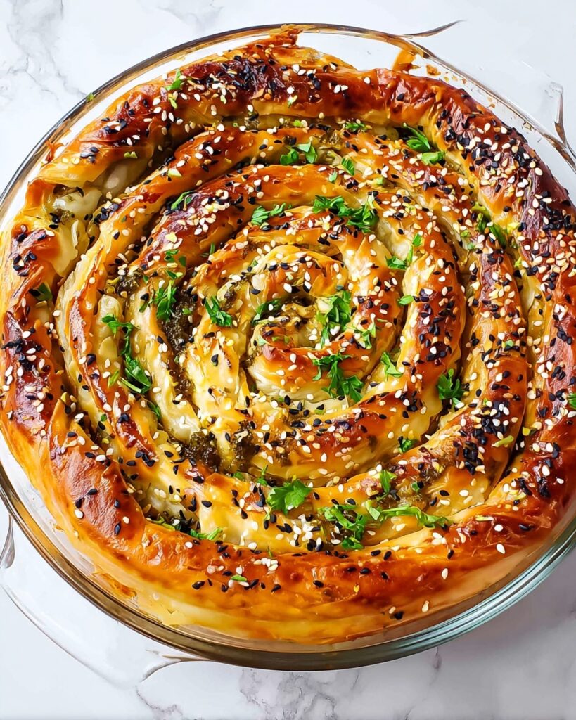 Flaky Spanakopita Spiral Recipe