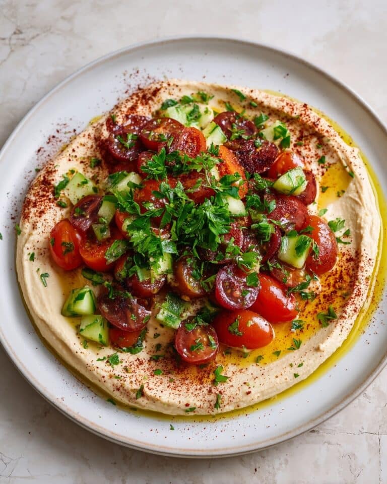 Hummus, Tomato & Sumac Salad Recipe