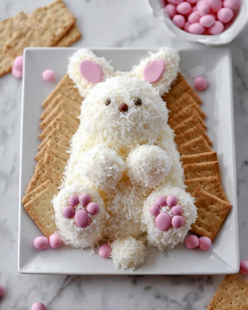 Sweet Bunny Butt Cheese Ball Easter Dessert Dip Recipe