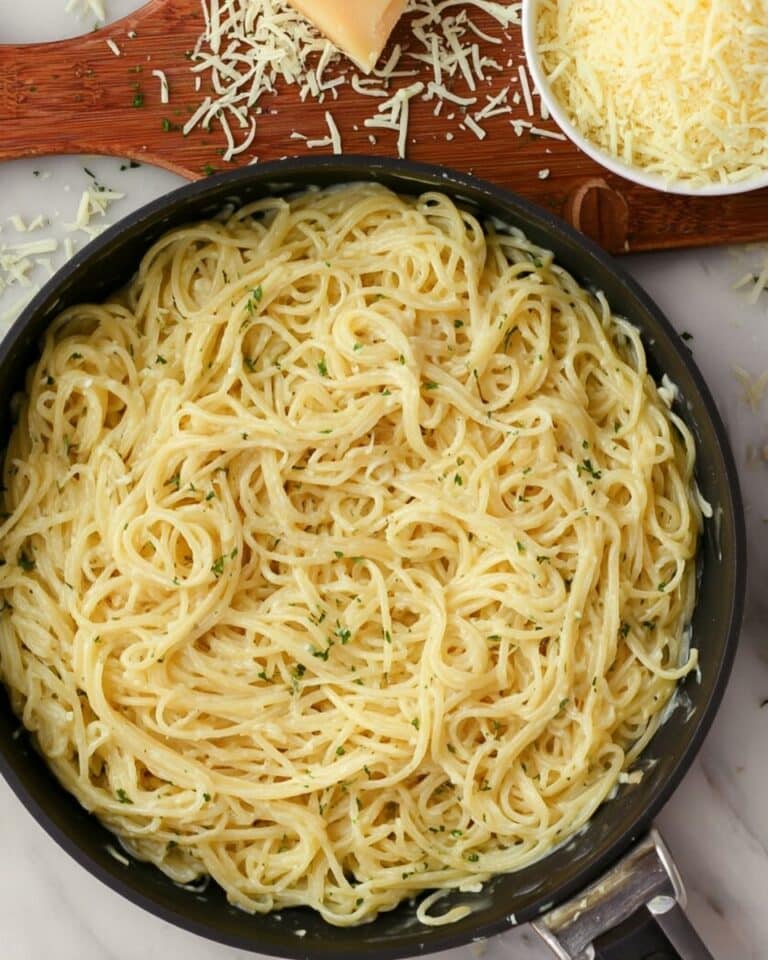 Garlic Buttered Parmesan Noodles Recipe