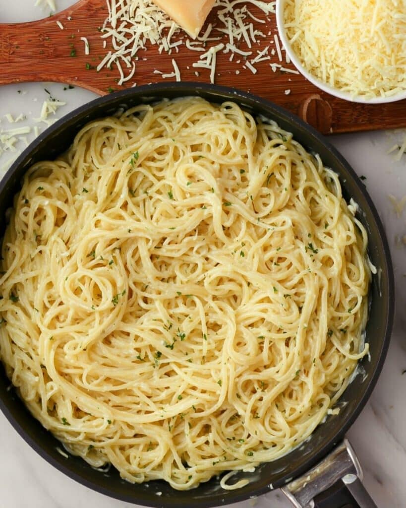 Garlic Buttered Parmesan Noodles Recipe