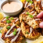 Air Fryer Buffalo Chicken Patties with Spicy Ranch Recipe