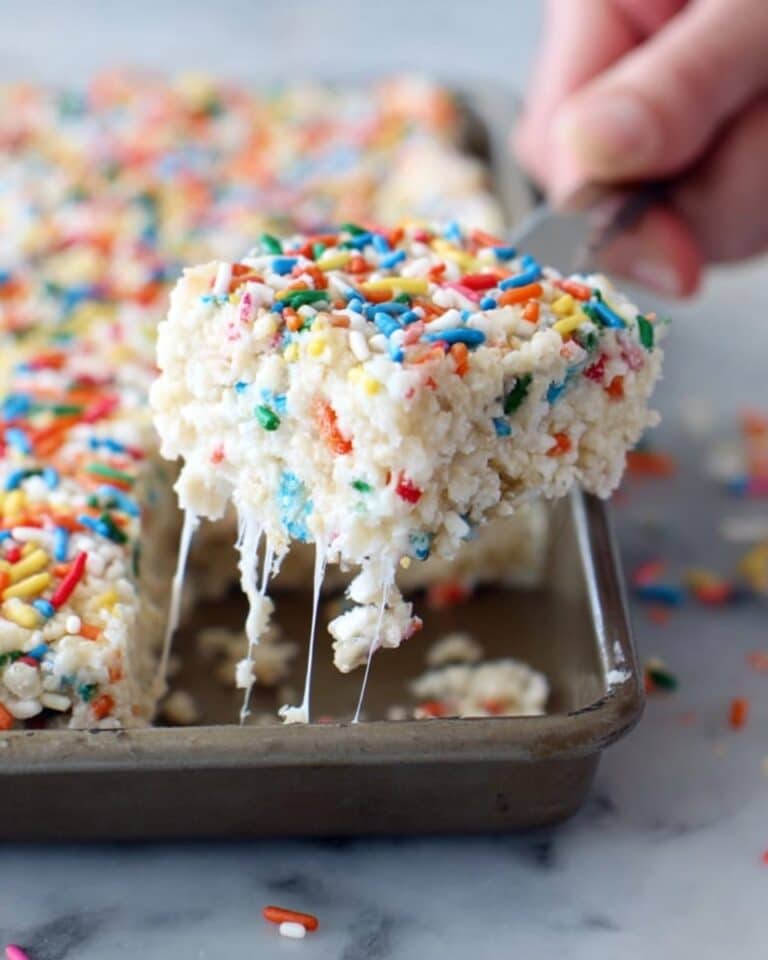 Cake Batter Rice Krispie Treats Recipe