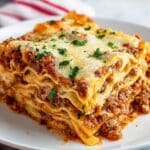 Lasagna with Rich Bolognese and Creamy Bechamel Sauce Recipe