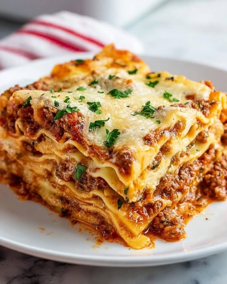 Lasagna with Rich Bolognese and Creamy Bechamel Sauce Recipe