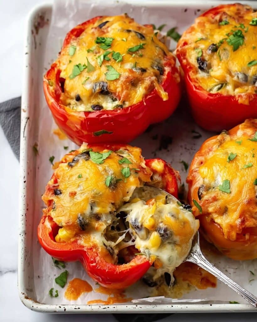 Chicken Enchilada Stuffed Peppers Recipe