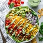 Easy Cilantro Lime Chicken Taco Salad Recipe