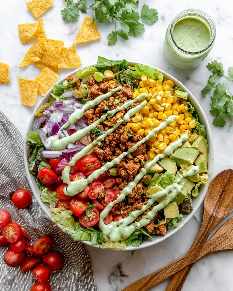 Easy Cilantro Lime Chicken Taco Salad - Fresh & Flavorful
