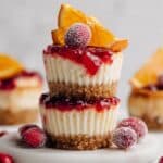 Cranberry Orange Dairy-Free Cheesecakes with Spiced Crumb Crust Recipe