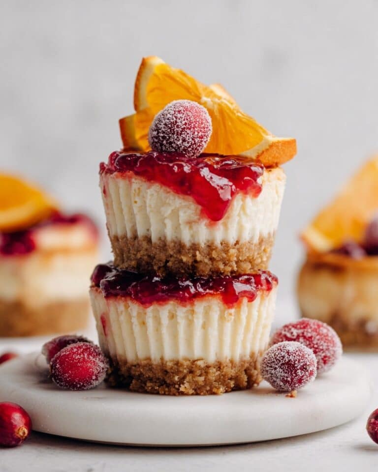 Cranberry Orange Dairy-Free Cheesecakes with Spiced Crumb Crust Recipe