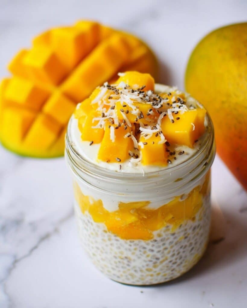 Mango Coconut Overnight Oats Recipe