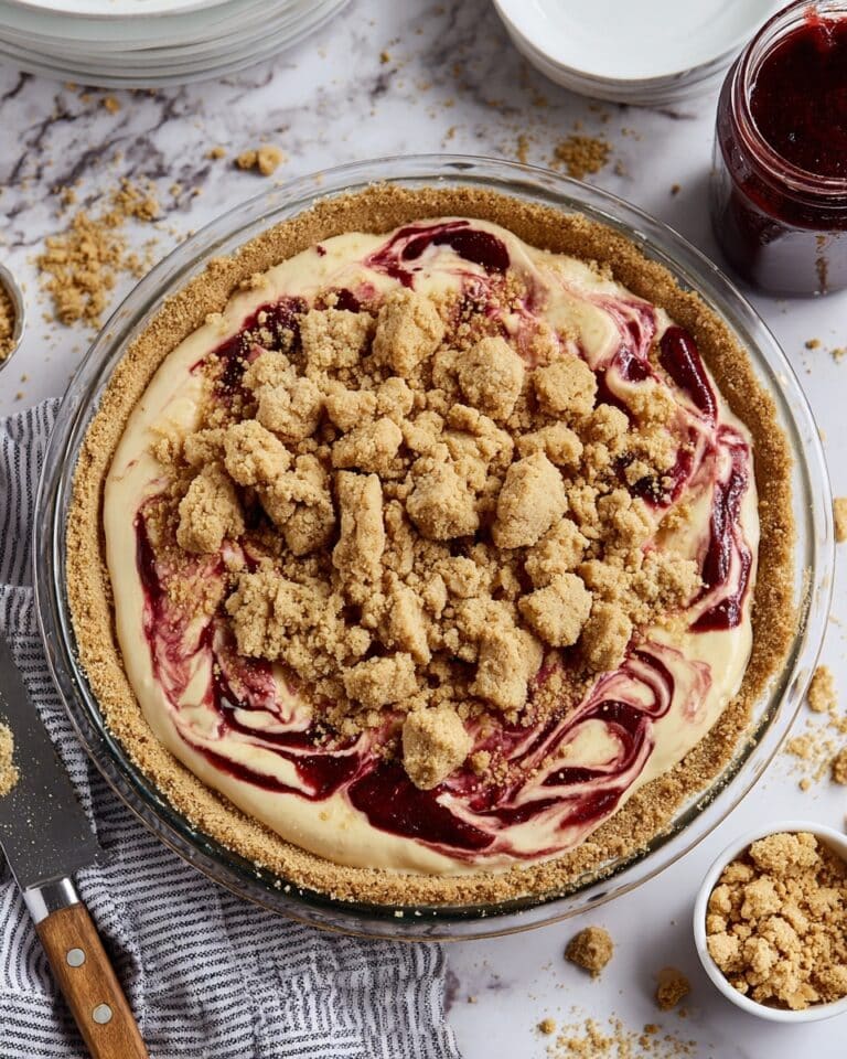 Peanut Butter and Raspberry Jelly Pie Recipe