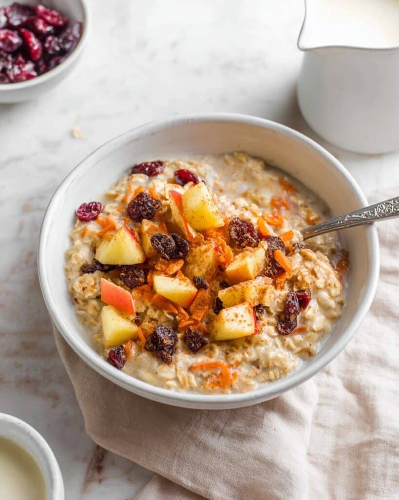 10-Minute Apple Carrot Oatmeal Recipe