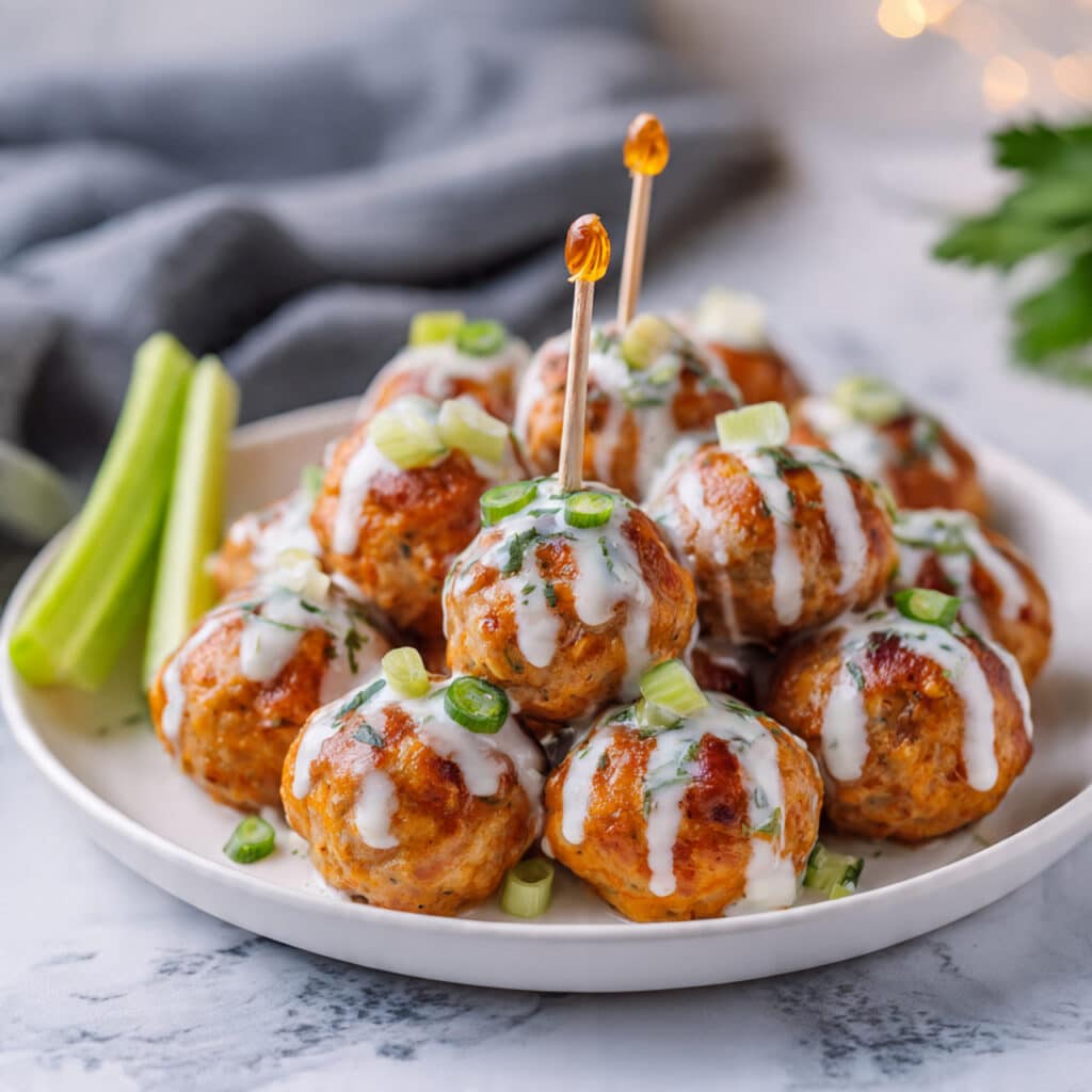 30 Minute Buffalo Chicken Meatballs Recipe