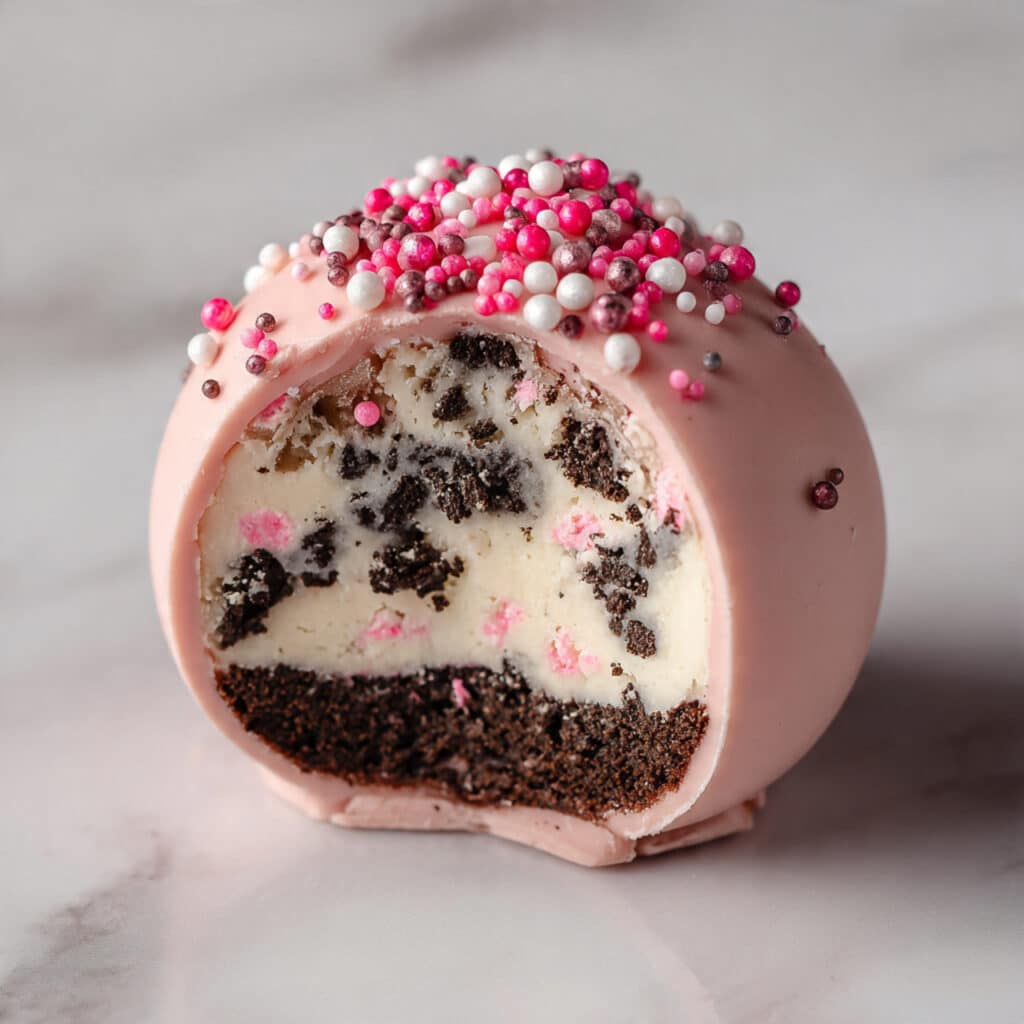 Pink Candy-Coated Oreo Truffle Balls Recipe