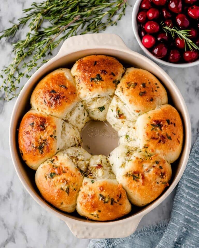 Cheese and Herbs Savory Monkey Bread Recipe