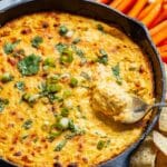 Vegetarian Three Cheese White Bean Buffalo Dip Recipe