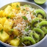Pineapple Kiwi Salad with Toasted Coconut and Mint Recipe