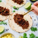 Vegan Lentil Taco Meat with Cauliflower Rice Recipe