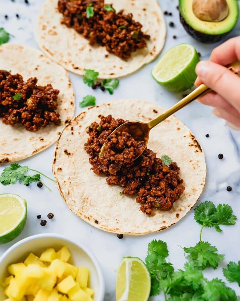 Vegan Lentil Taco Meat with Cauliflower Rice Recipe