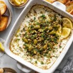 Baked Feta and Artichoke Dip with Olive Gremolata Recipe