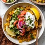 Golden Ground Turkey and Rice Skillet Recipe
