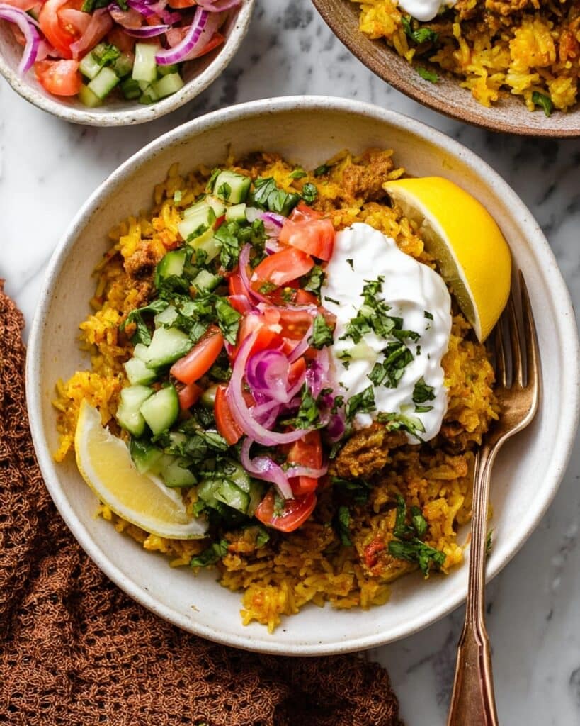 Golden Ground Turkey and Rice Skillet Recipe