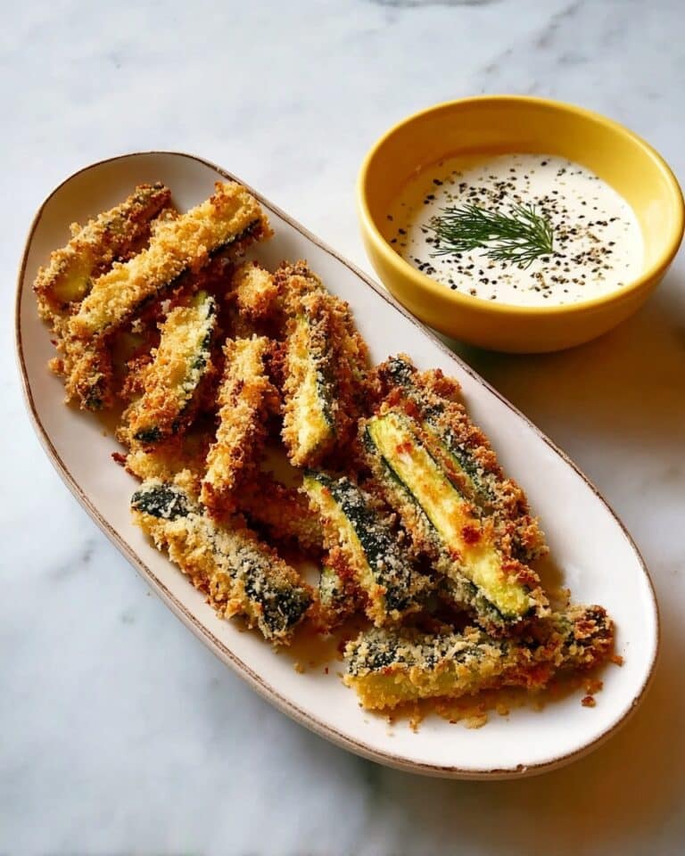 Crispy Baked Zucchini Fries with Feta-Herb Dip Recipe