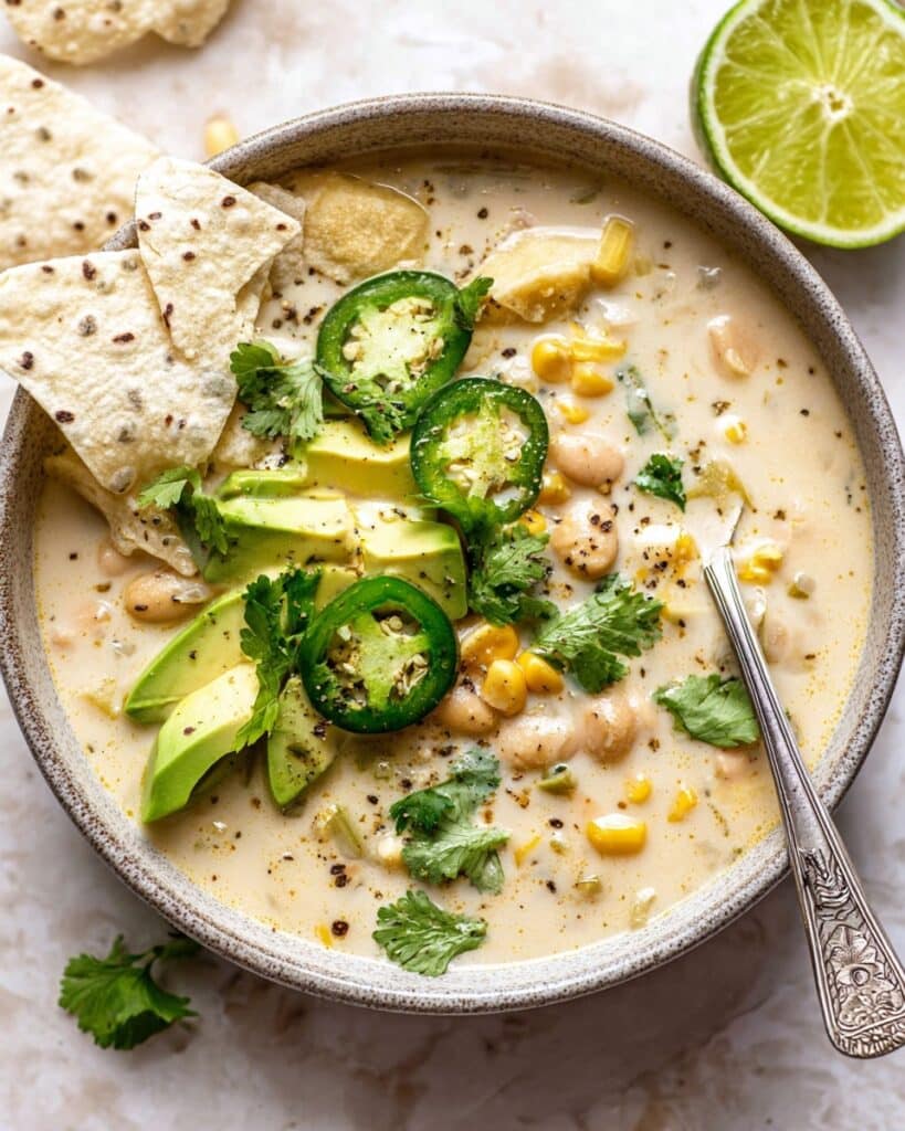White Bean Enchilada Soup Recipe