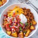 Easy Taco Bowls with Crispy Taco Potatoes Recipe