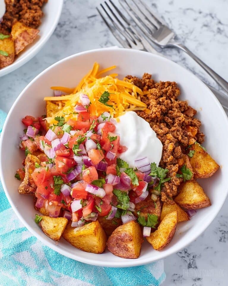 Easy Taco Bowls with Crispy Taco Potatoes Recipe