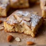Almond Croissant Blondies with Frangipane and Sliced Almond Topping Recipe